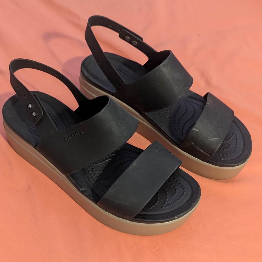 Women's Black Crocs Sandals